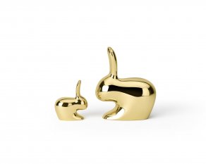 Ghidini 1961 - Rabbit - Stefano Giovanni - paperweight and door stopper - Brass polished
