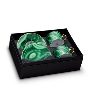 Malachite Tea Cup + Saucer (Set of 2)