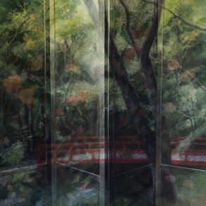 Ева Сакума - Black Folding Screen 130 x 130 cm
