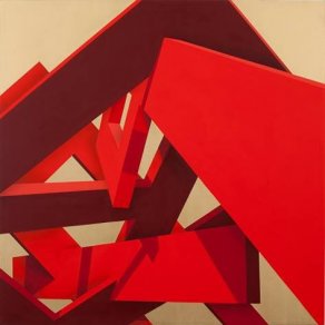 Jan Kaláb - Red Point 80 x 80 cm