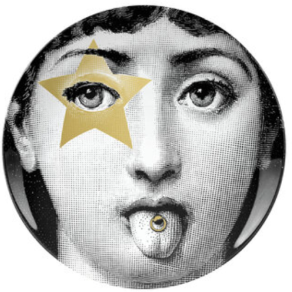 Fornasetti - Plate no.381 gold