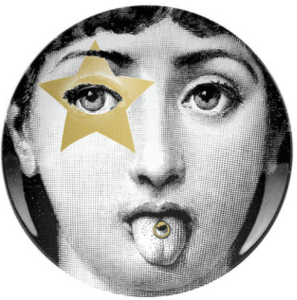 Fornasetti - Plate no.381 gold