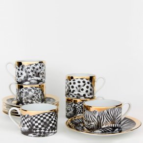 Tea cup High Fidelity Leopardato gold black white2