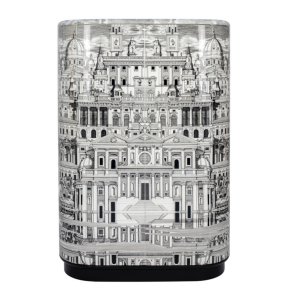 Fornasetti - Curved cabinet Città che si rispecchia black:white