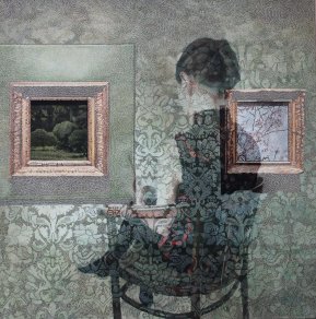 Eva Sakuma - Mezi obrazy 160 x 160 cm, 2021