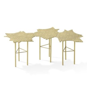 Ghidini 1961 - Ninfee - Coffee Side Table 3 - Alessandro Mendini - table - Satin brass