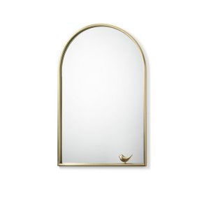 Ghidini 1961 - Portrait with Birdie - Elisa Giovannoni - mirror - Satin brass