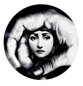 Fornasetti - Wall plate Tema e Variazioni n°219 black/white - dekorativní talíř