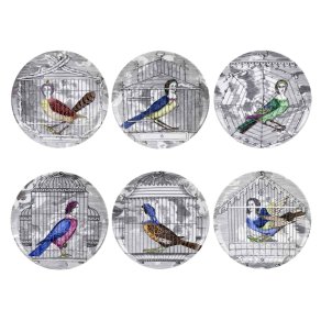 Fornasetti - Set 6 plates Arpie Gentili colour