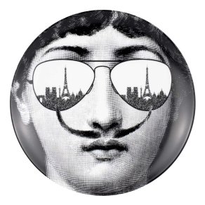 Fornasetti - Wall plate Tema e Variazioni n°373 black/white