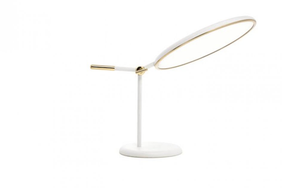 Se - Full Moon Table Lamp White + Brass