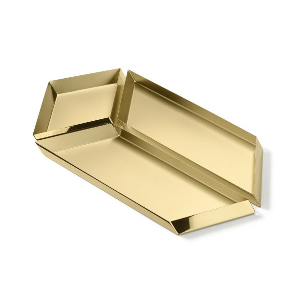 Ghidini 1961 - Axonometry - large parallelepiped - Elisa Giovannoni - bowl - Brass polished