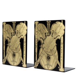 Fornasetti - Bookends Strumenti Musicali gold:black