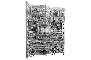 Fornasetti - Screen 200x205h Città che si Rispecchia black