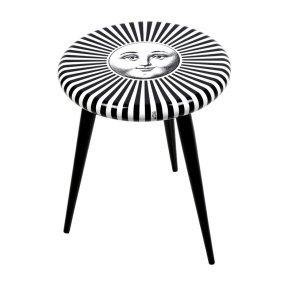 Fornasetti - Stool Sole Raggiante black/white - stolička