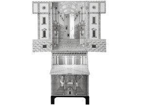 Fornasetti - Trumeau Architettura black/white - bar