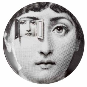 Fornasetti - Wall plate Tema e Variazioni n°116 black/white - dekorativní talíř