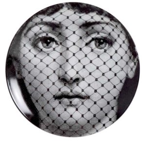 Fornasetti - Wall plate Tema e Variazioni n°78 black/white - dekorativní talíř