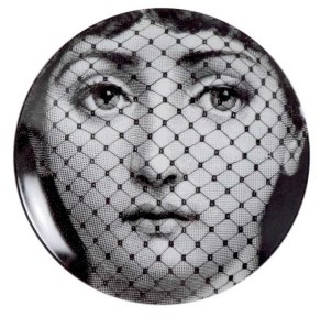 Fornasetti - Wall plate Tema e Variazioni n°78 black/white