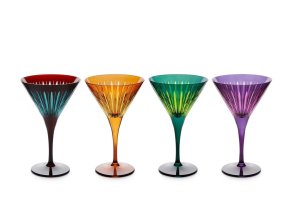 Prism Martini Glasses - Assorted (Set of 4) - Prism Martini Glasses - Assorted (Set of 4)