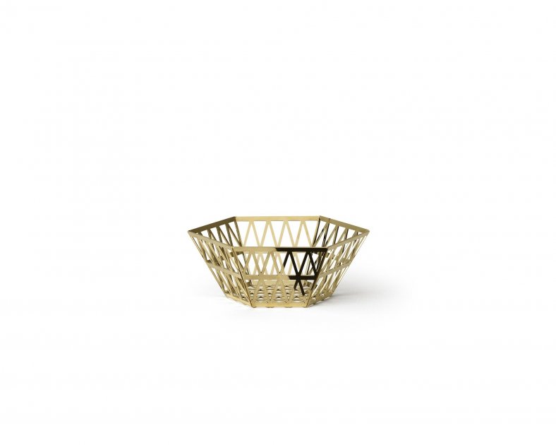 Ghidini 1961 - Tip Top Tray- Richard Hutten - bowl large - Brass polished