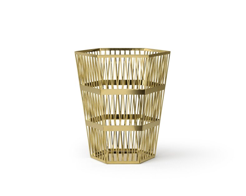 Ghidini 1961 - Tip Top Waste Bin - Richard Hutten - koš velký - Brass polished