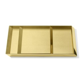 Ghidini 1961 - Axonometry Trays set - Elisa Giovannoni - trays set - Brass polished