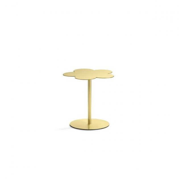 Ghidini 1961 - Flowers Small Coffee Side Table - Stefano Giovannoni - small table - Satin brass