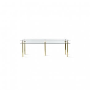 Ghidini 1961 - Legs Large Rectangular Table - Paolo Rizzatto - large table - Brass polished