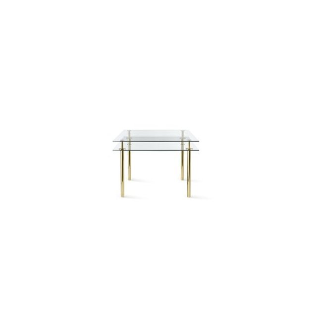 Ghidini 1961 - Legs Squared Table - Paolo Rizzatto - table - Brass polished