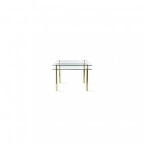 Ghidini 1961 - Legs Squared Table - Paolo Rizzatto - table - Brass polished