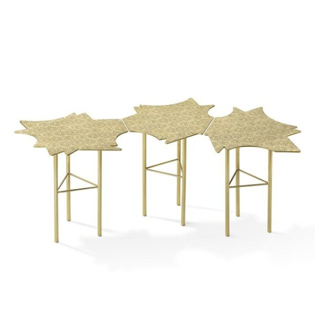 Ghidini 1961 - Ninfee Coffee Side Table 1 - Alessandro Mendini - table - Satin brass