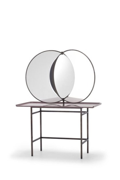 Se - Olympia Dressing Table Glossy Chic Pink + Acid Iron Legs
