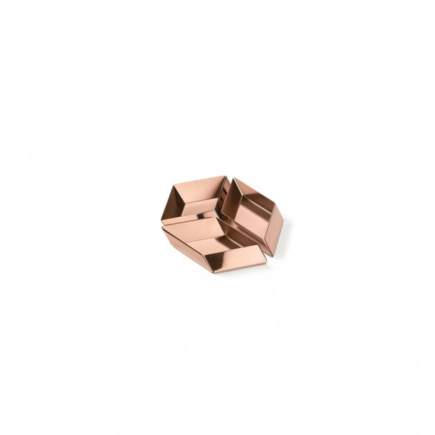 Ghidini 1961 - Axonometry - small cube - Elisa Giovannoni - bowl - Rose gold