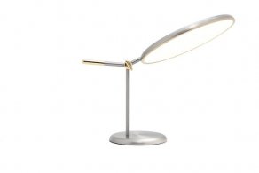 Sé - Full Moon Table Lamp Nickel + Brass