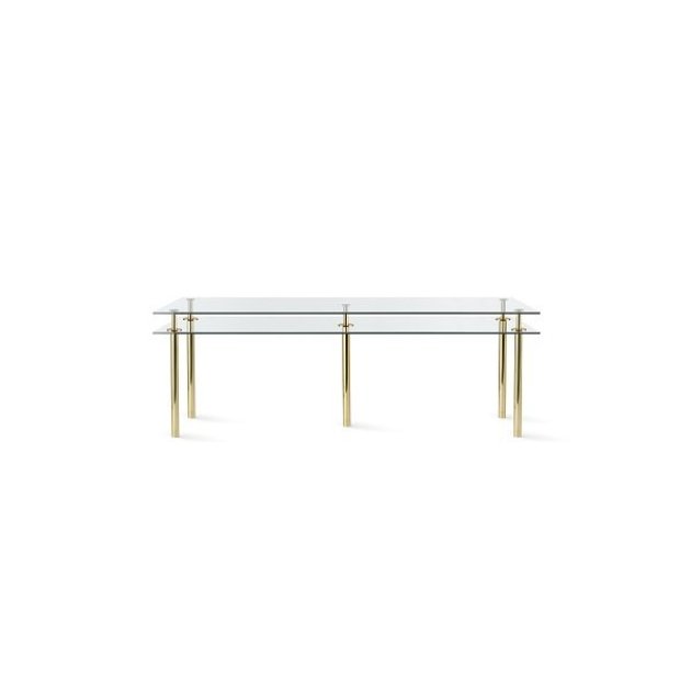 Ghidini 1961 - Legs Large Rectangular Table - Paolo Rizzatto - stůl velký - Brass polished