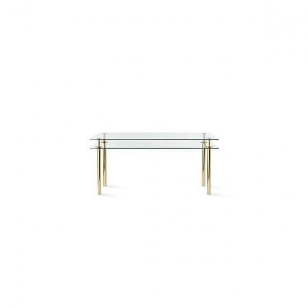 Ghidini 1961 - Legs Medium Rectangular Table - Paolo Rizzatto - stů střední - Brass polished