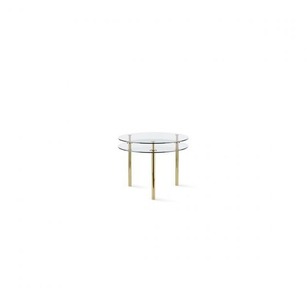 Ghidini 1961 - Legs Medium Round Table - Paolo Rizzatto - stůl střední - Brass polished.