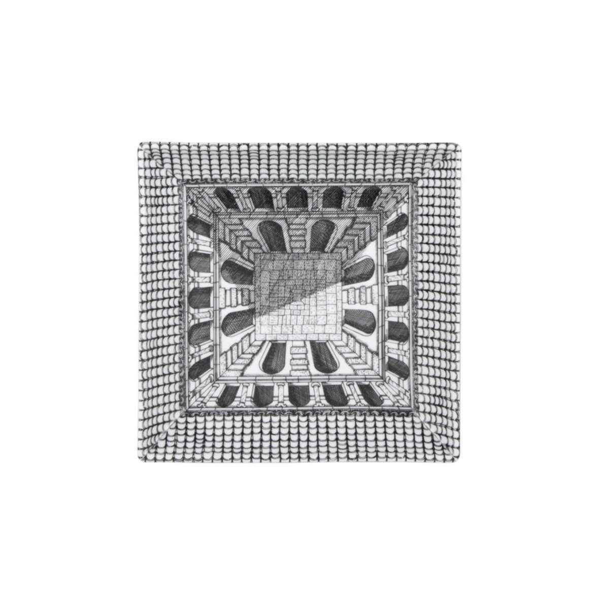fornasetti-square-plate-20x20-architettura-black-white