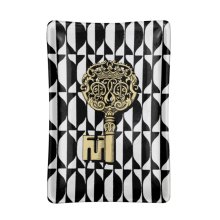 fornasetti-rectangular-ashtray-chiavi-gold-and-losanghe-black-white